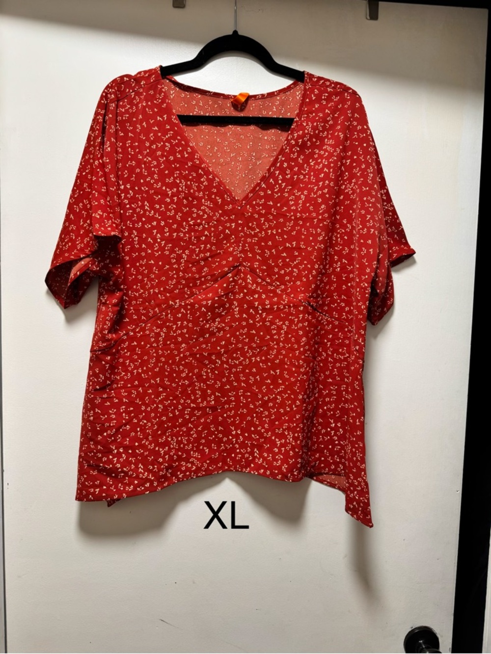 Feiersi Red Floral blouse - Bright Red/Orange Print